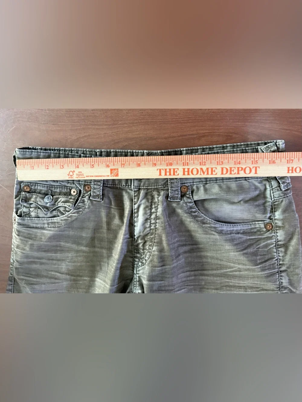 True Religion Vintage Ricky Micro Corduroy Straight Leg Pants Men 32